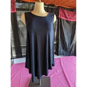 Alfani Modern Navy Veiled Jewels sleeveless flowy tank shirt top NWT womens M